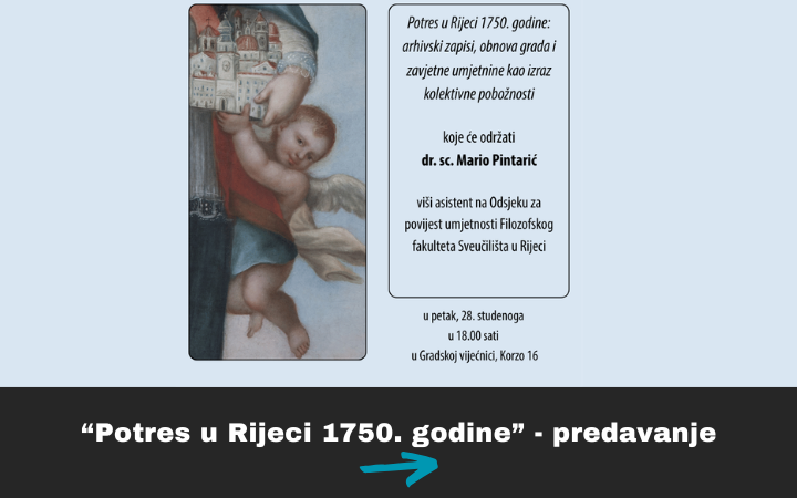 “Potres u Rijeci 1750. godine” – poziv na predavanje