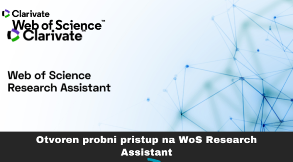 Otvoren probni pristup na WoS Research Assistant
